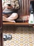 Chụp lén bà cô lộ quần lót