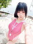 Cosplay3 Public ở hồ bơi ngập tinh - Ko video