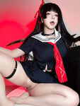 Em teen coser xinh đẹp bím múp hồng k lông